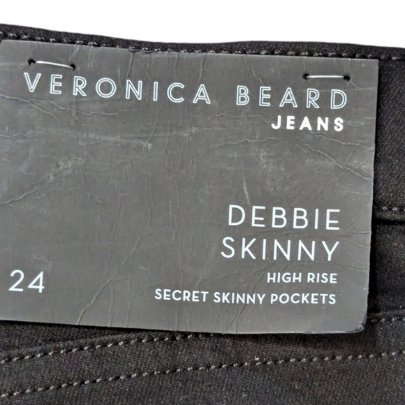 New Veronica Beard Debbie Skinny High-rise Plus Black Jeans..Size 24 (plus size) - Picture 6 of 6
